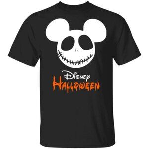 Disney Halloween Logo T-Shirt Mickey Mouse Spooky Tee 84
